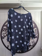 Black Daisy Print Top