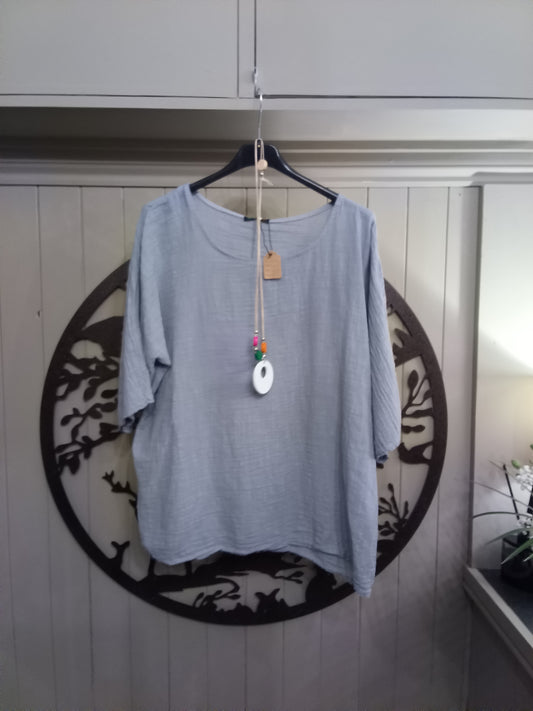 Grey Cotton Top