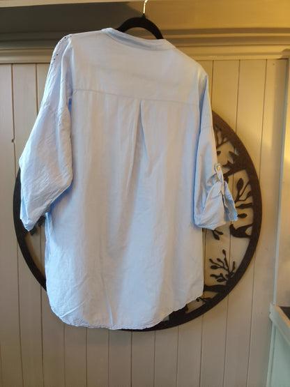 Broderie Anglaise Sequin Pocket Shirt