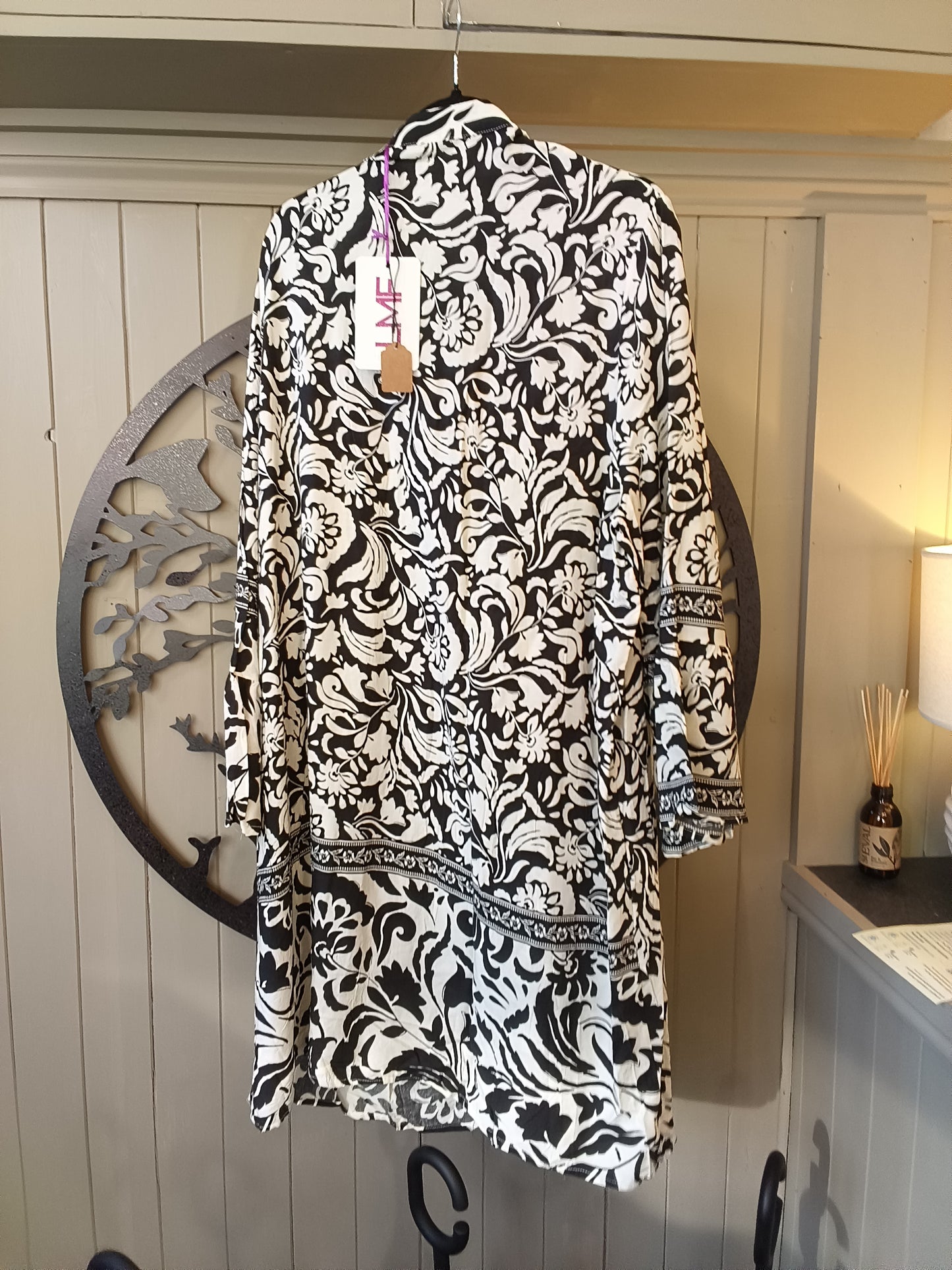 Black & White Midi Dress