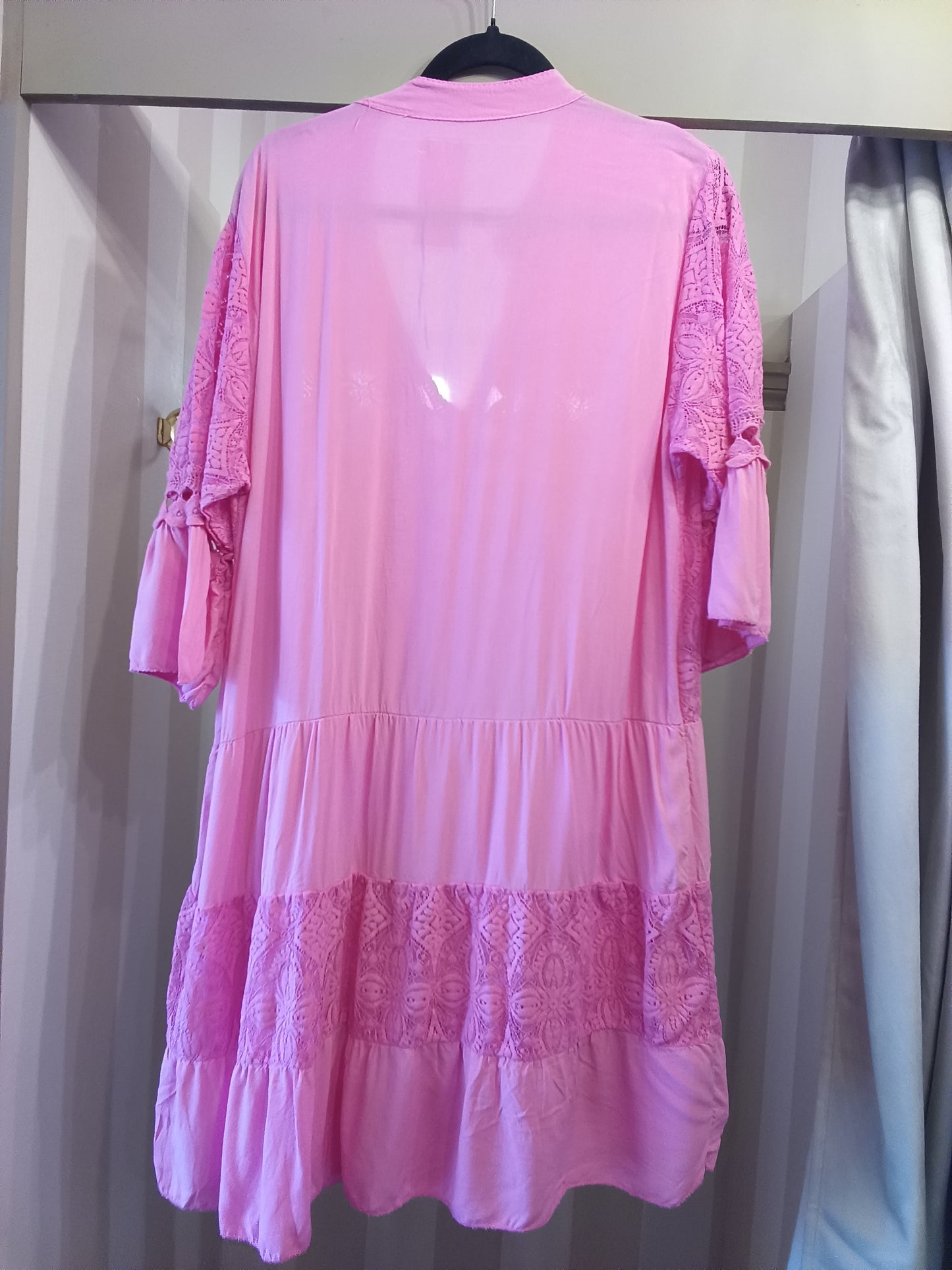 Pink Crochet Dress
