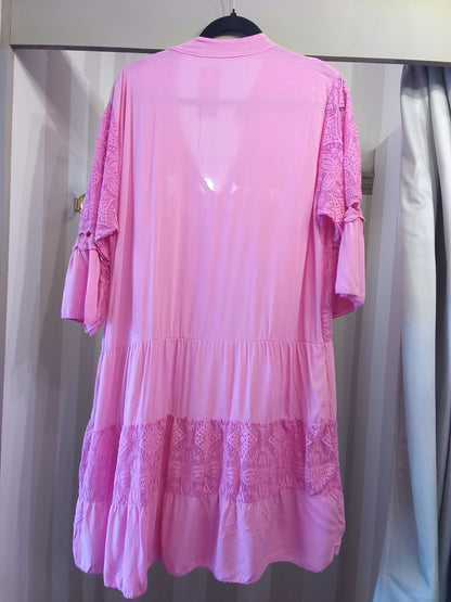 Pink Crochet Dress