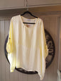 Lemon Satin and Waffle Top