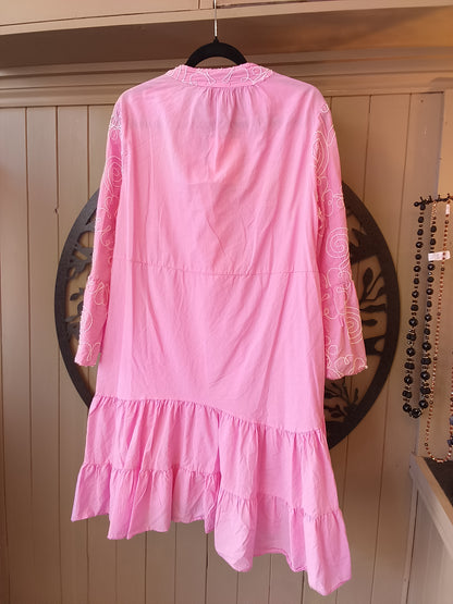 Pink Tiered Dress