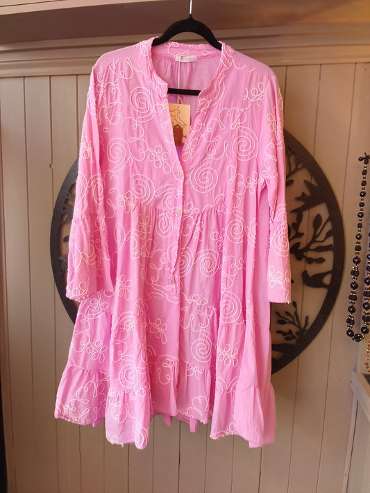 Pink Tiered Dress