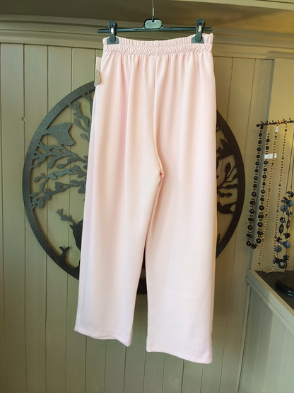 Pale Pink Wide Leg Trousers