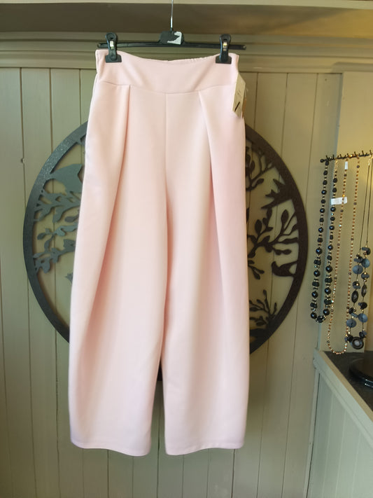 Pale Pink Wide Leg Trousers