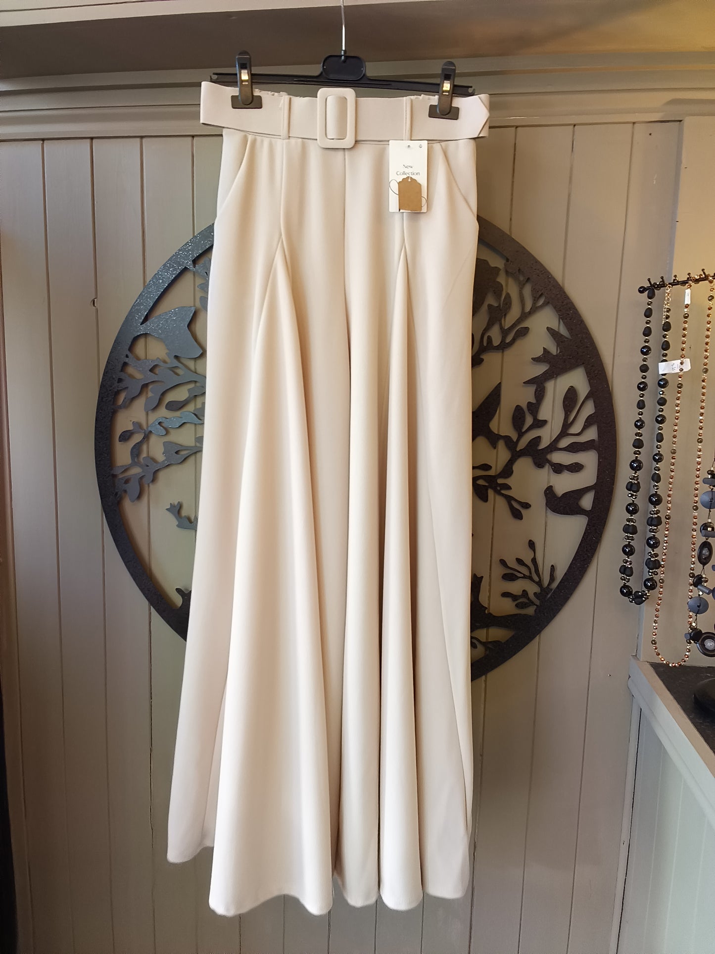 Cream Palazzo Trousers