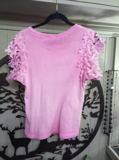 Crochet Sleeved T-Shirt