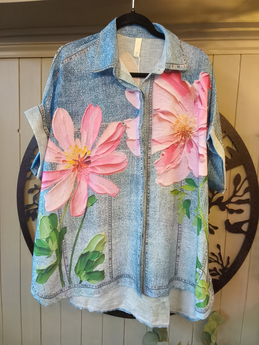 Denim Look Blouse
