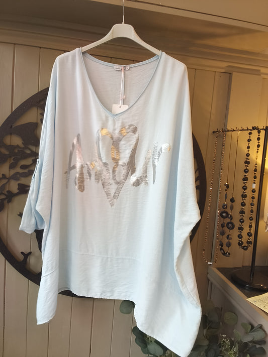 Baby Blue Amour Top