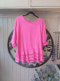 Pink Frill Hem Top