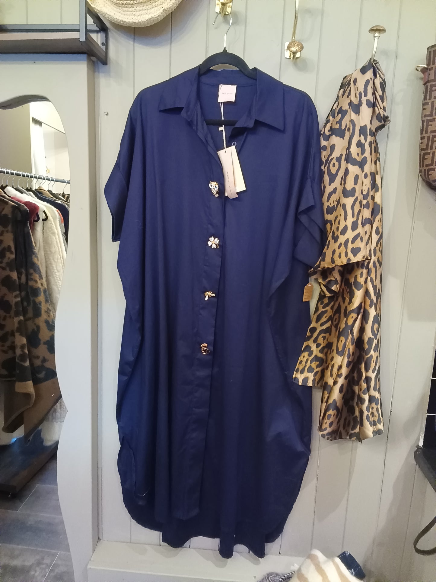 Navy Zeta Otto Dress