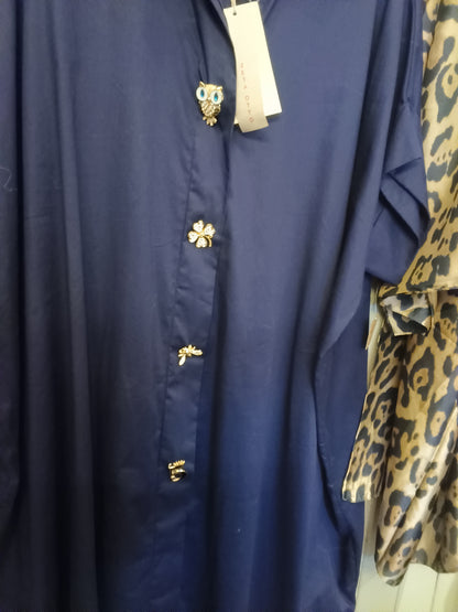 Navy Zeta Otto Dress