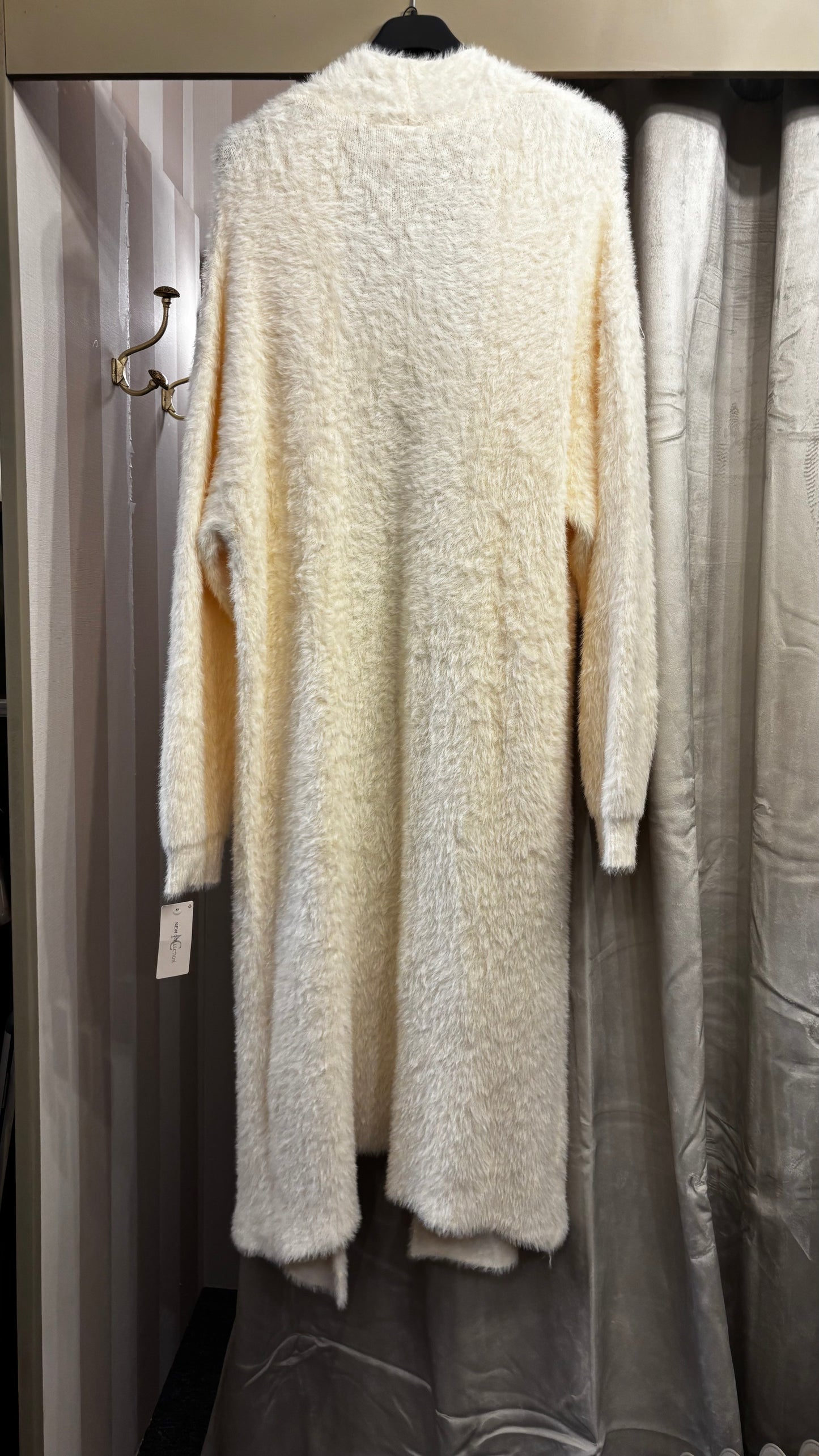 Soft White Long Length Cardigan
