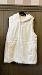 Soft White Fur Hooded Gilet