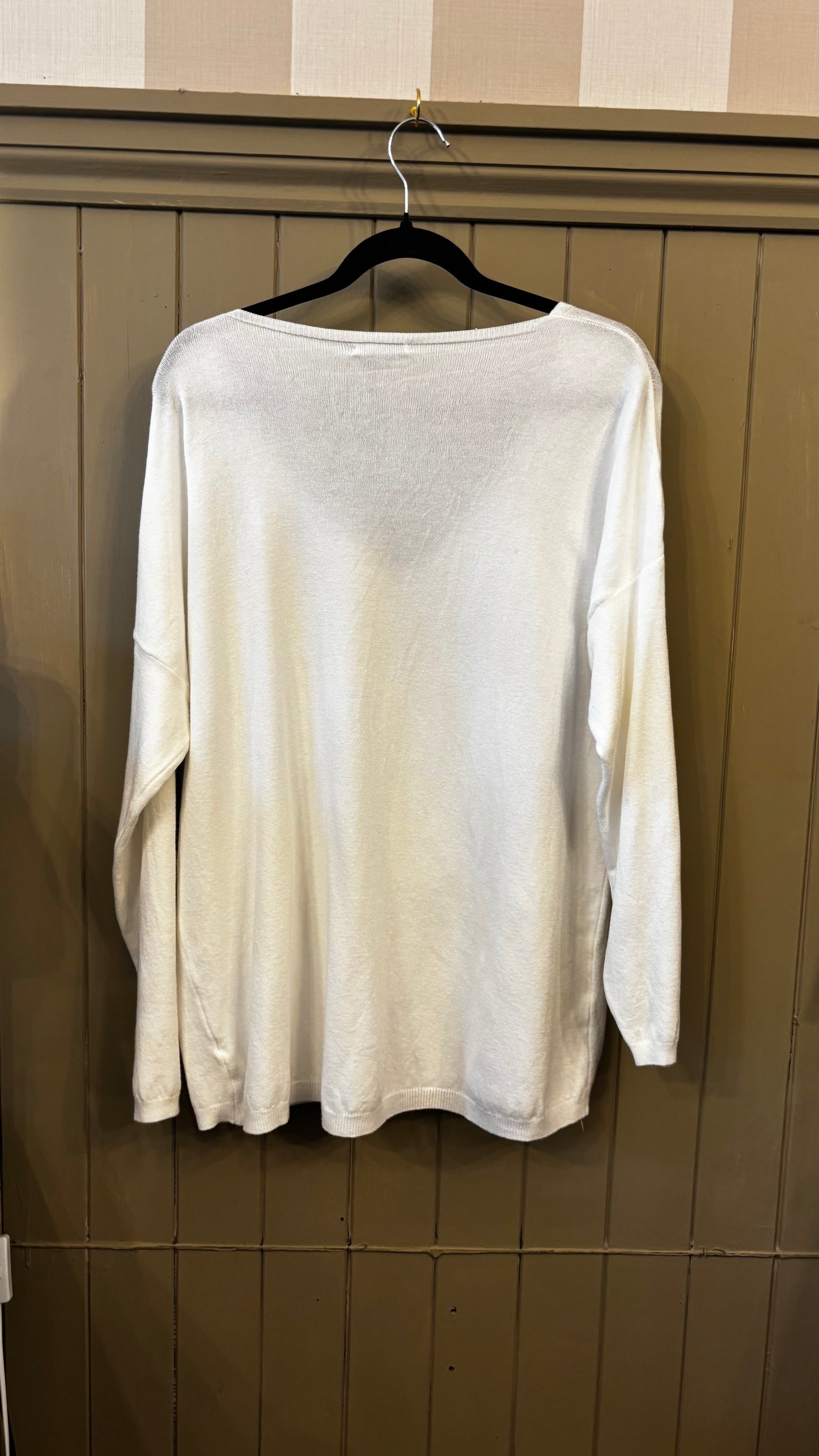 Soft Cream Jumper with Heart Motif