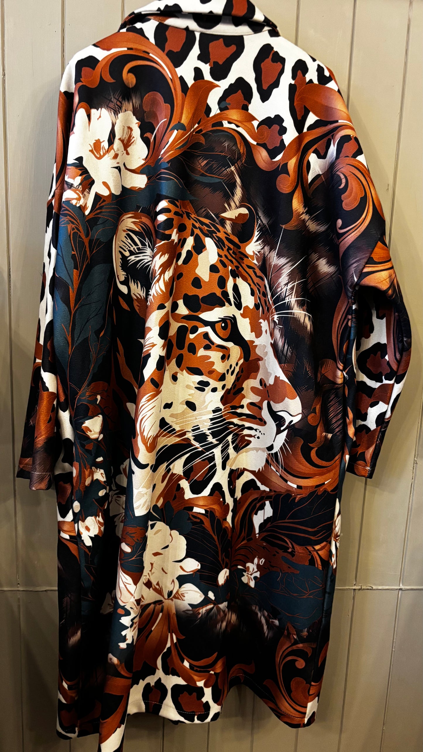 Animal Print Long Length Blazer/Coat