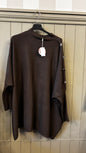 Chocolate Brown Funnel Neck Jumper