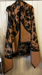 Animal Print Long Line Waistcoat