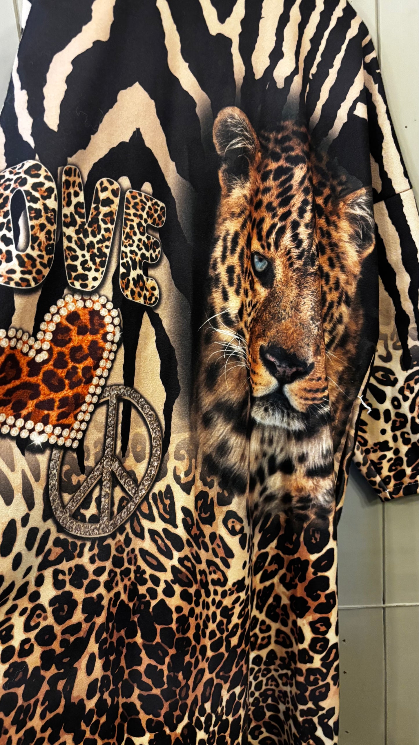 Long-line Animal Print Jacket