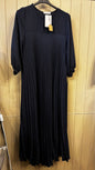 Navy Pleated Dress