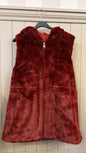 Burgundy Fur Gilet