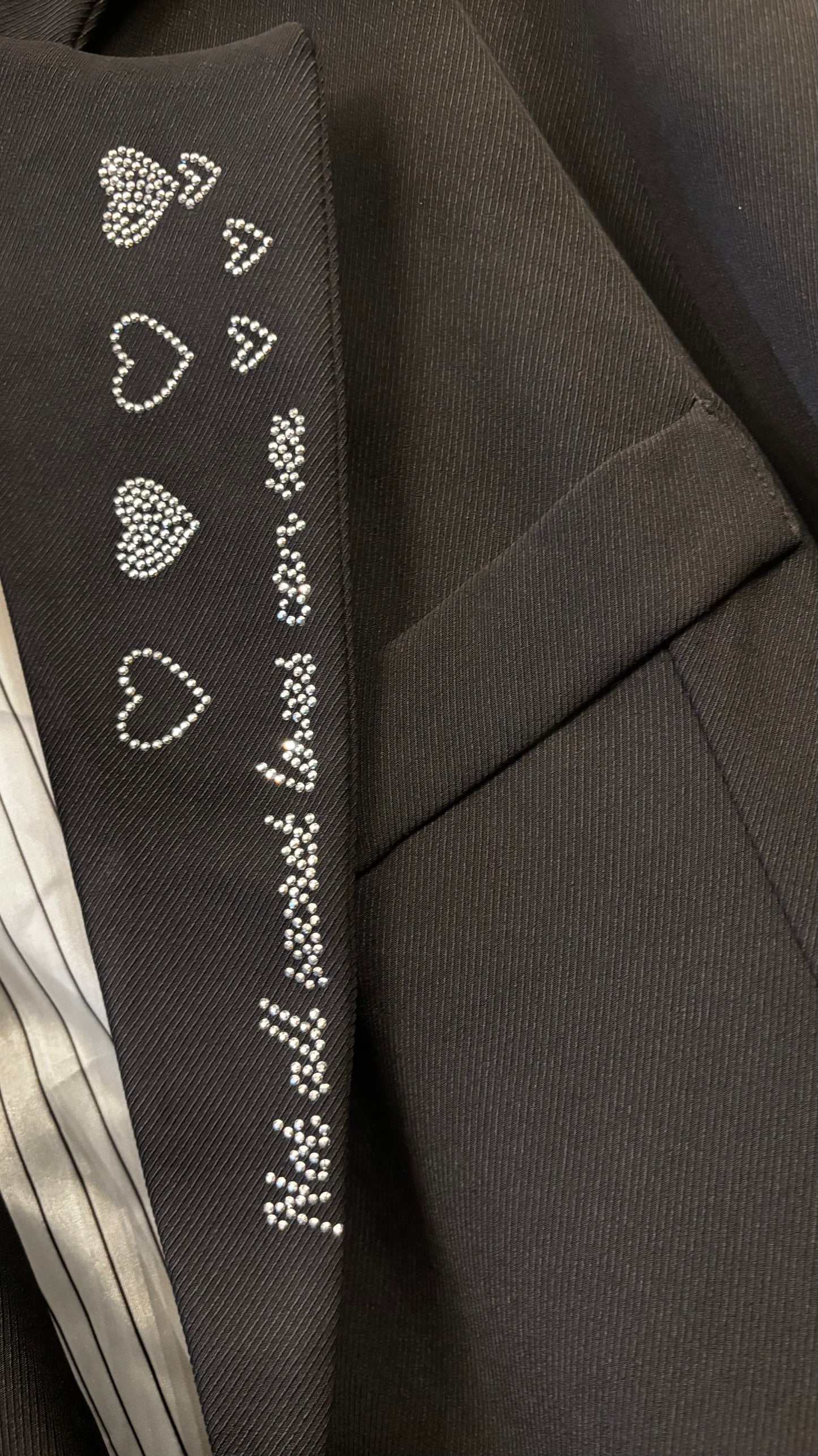 Black Blazer with Diamante Detail