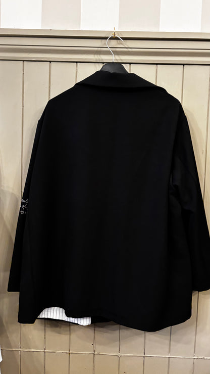 Black Blazer with Diamante Detail