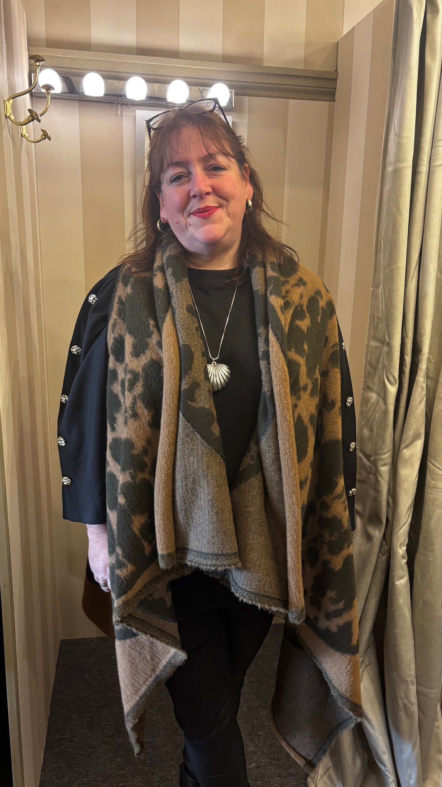 Animal Print Long Line Waistcoat