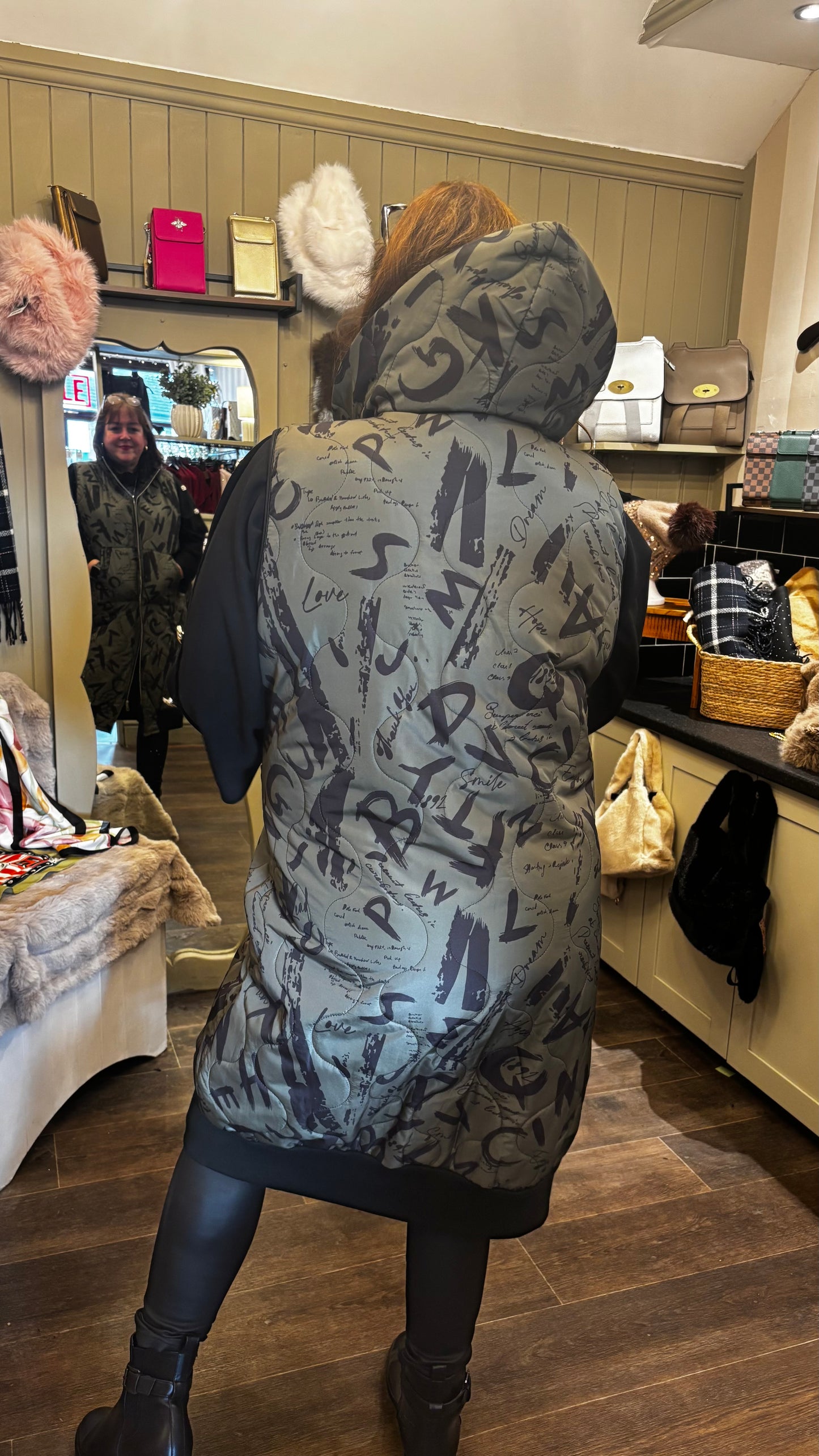 Graffiti-print Long-line Gilet