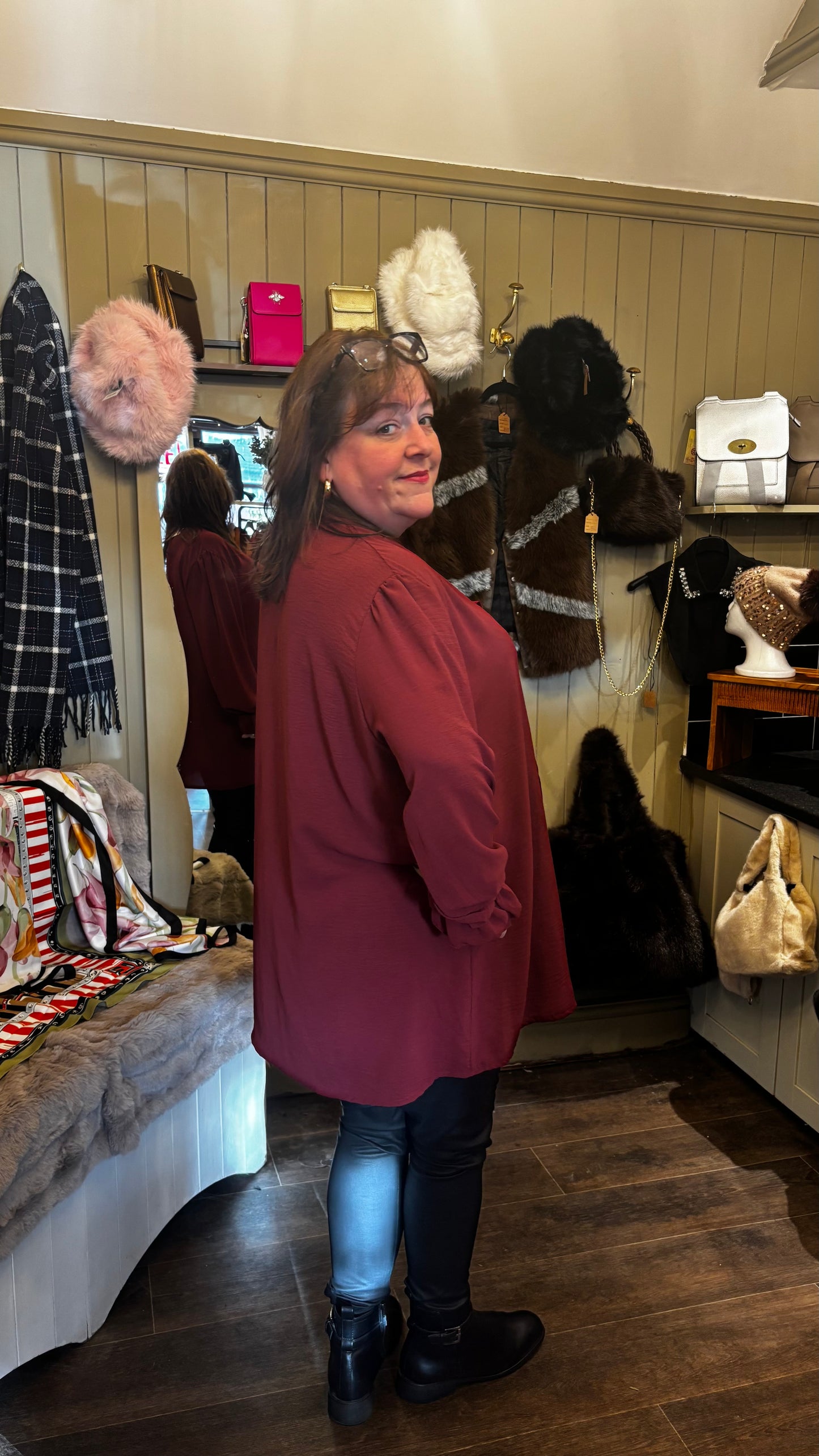 Burgundy Blouse